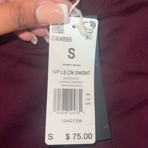 Brand new ivy park crew sweatshirt in burgundy